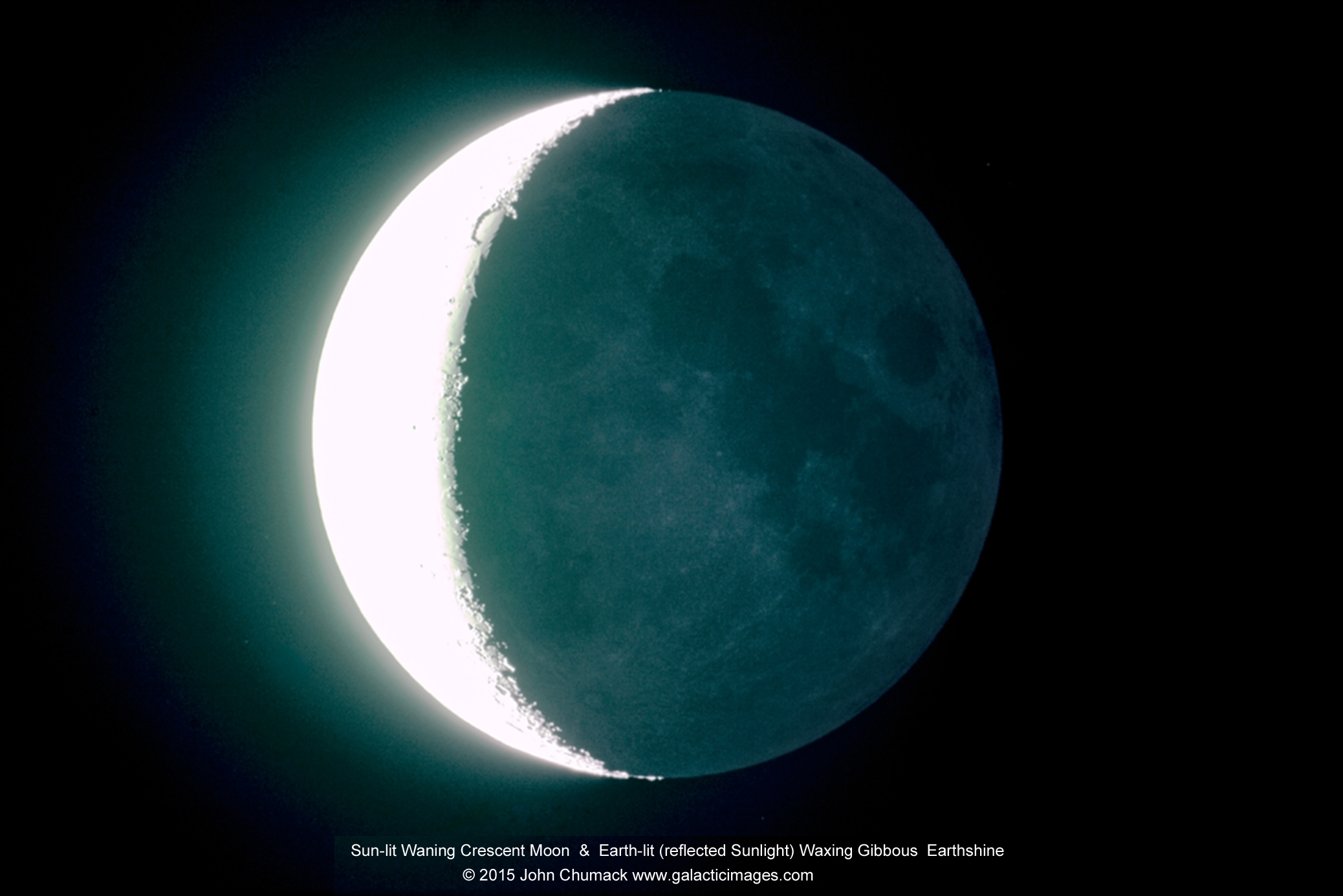 Crescent Moon and Earthshine by Chumack