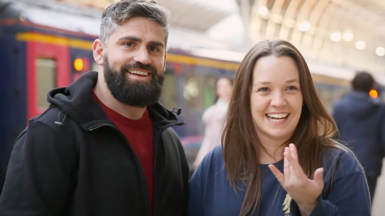 Rachel and Jon Waters meeting for the first time in-person