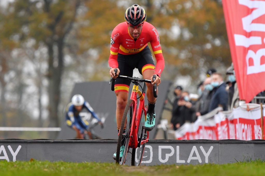 RIJKEVORSEL BELGIUM NOVEMBER 20 Felipe Orts Lloret of Spain and Team TeikaBHGsport competes during the 35th Superprestige Merksplas 2021 Mens Elite Superprestige2022 SPMerksplas on November 20 2021 in Rijkevorsel Belgium Photo by Luc ClaessenGetty Images