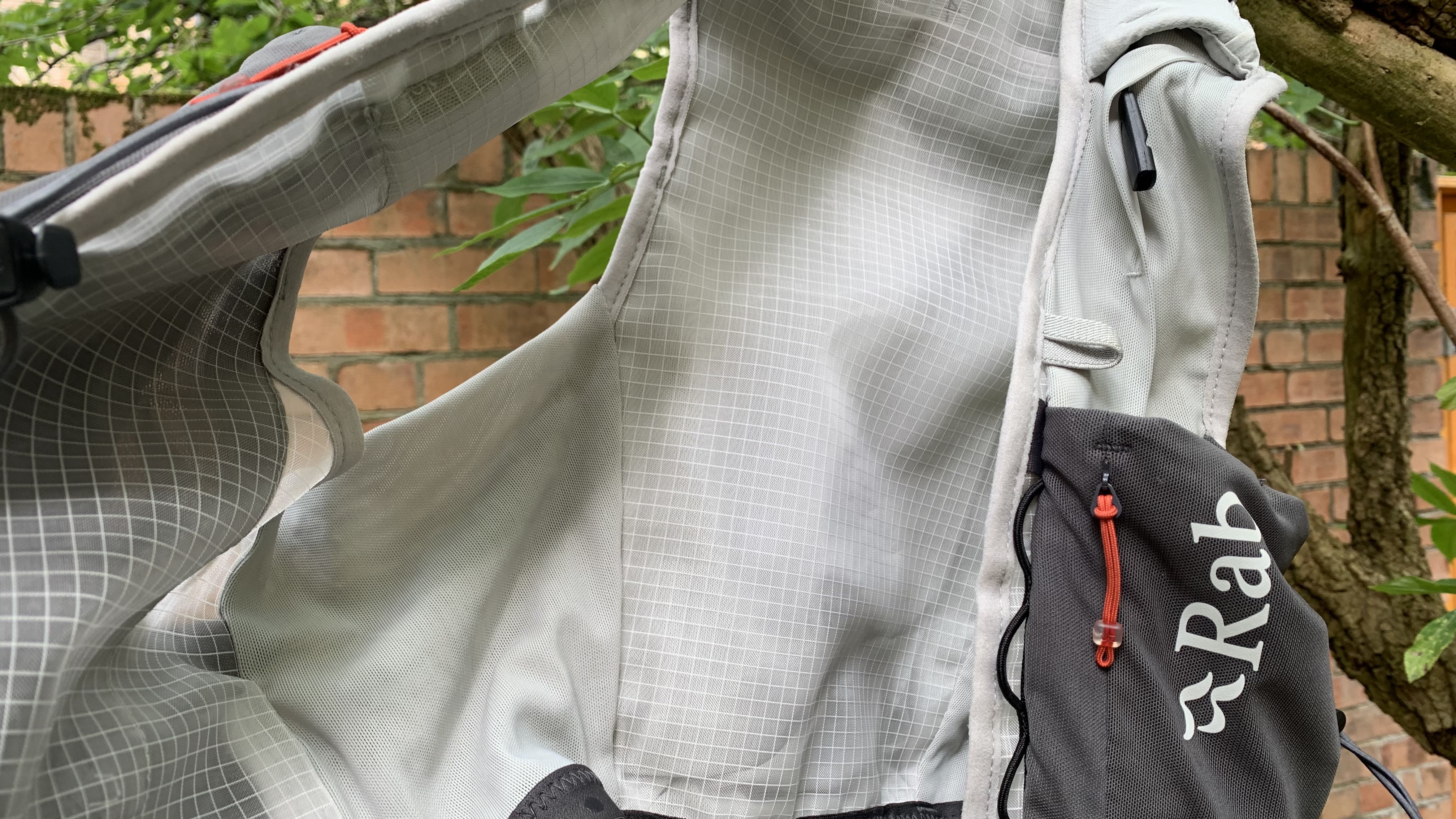 Detail on the Rab Veil 12L running vest