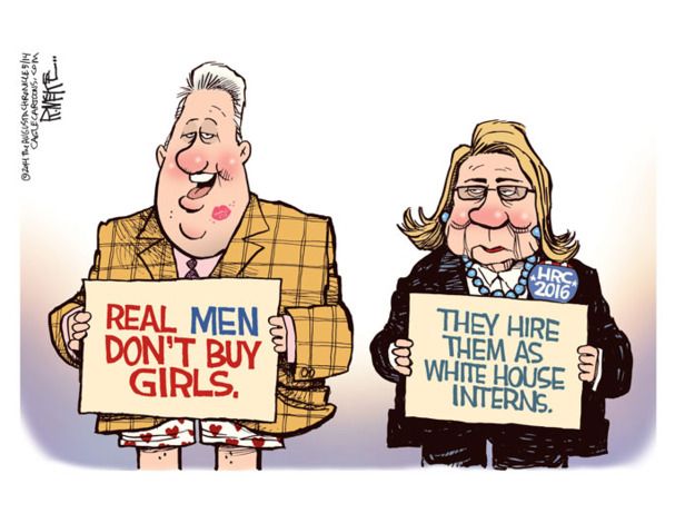 Editorial cartoon Clinton Lewinsky scandal