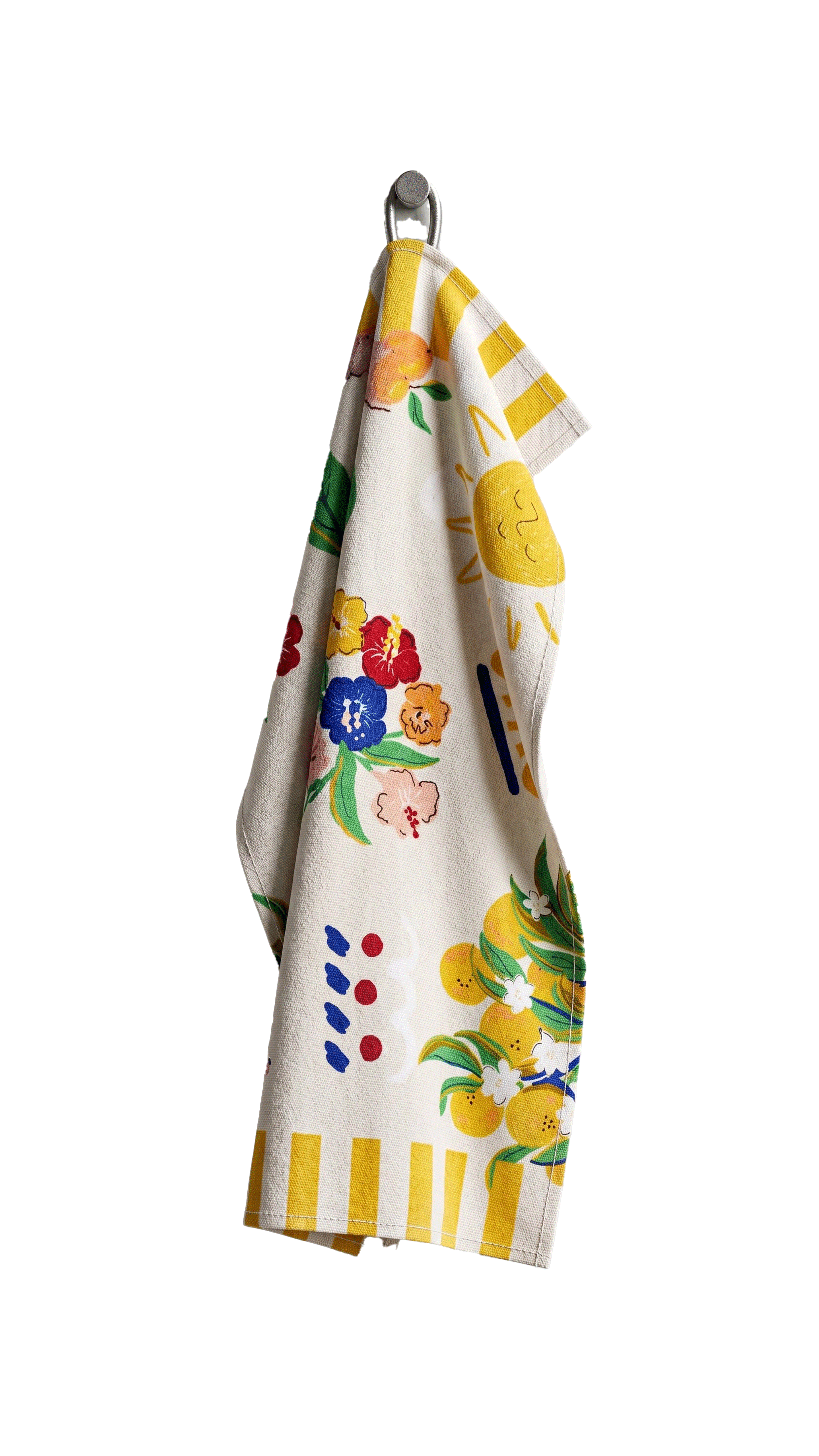 Patterned cotton terry bath towel