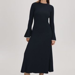 Reiss Fluted Cuff Dress