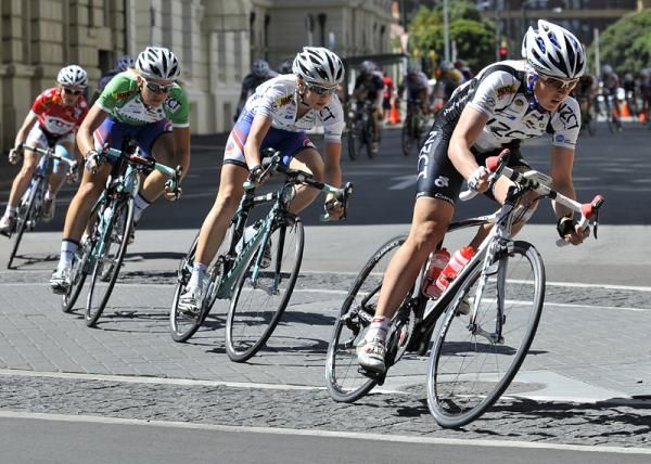 The peloton is strung out immediately, led here by the NZ National Team.