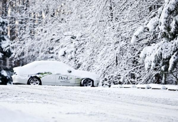 The riders had to contend with a freak winter storm in Georgia.