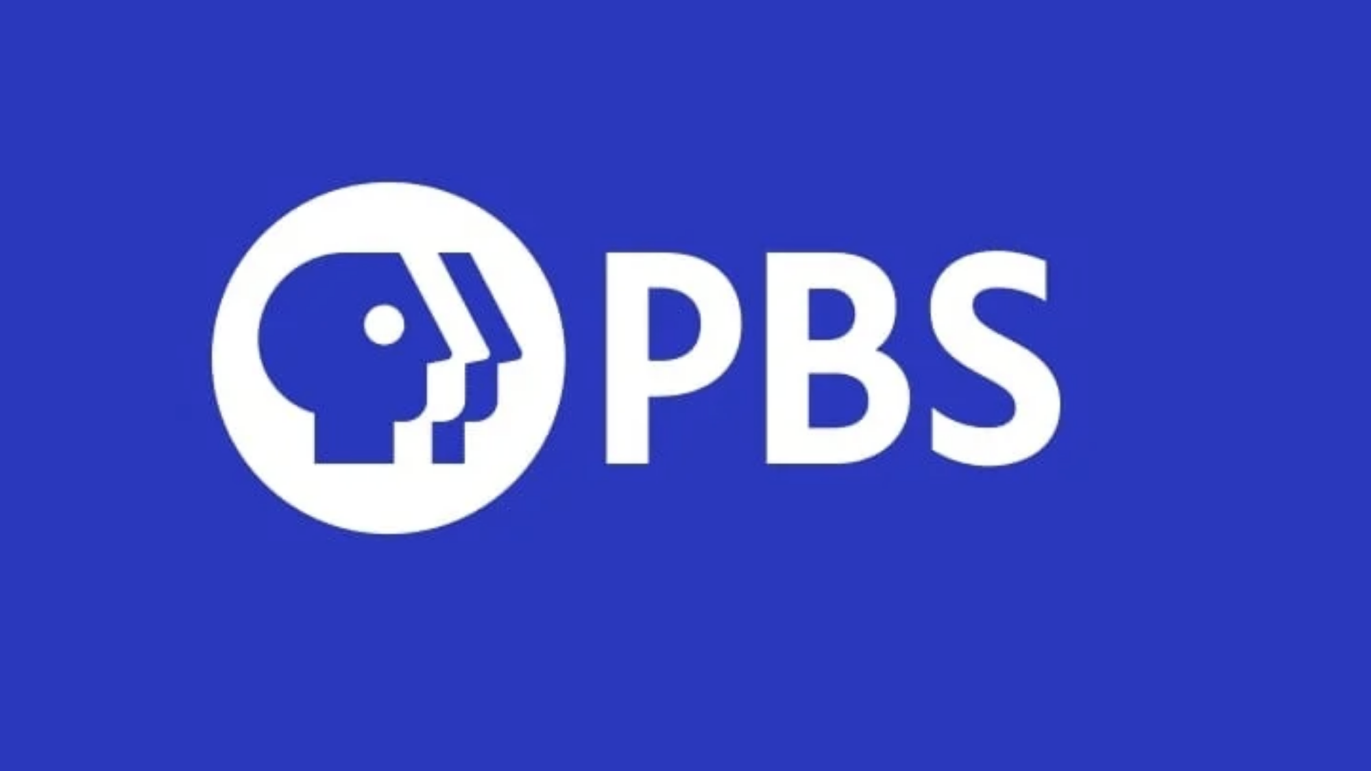 PBS Logo White letters on blue background