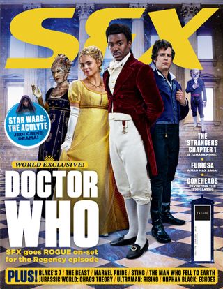 The Doctor and Ruby in Regency dress on the cover of SFX 379.