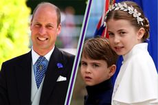 Prince William with Princess Charlotte and Prince Louis