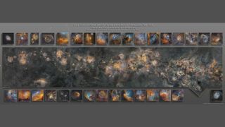 This image of the Milky Way mosaic shows 234 panels and covers 125 x 22 degrees of the sky.