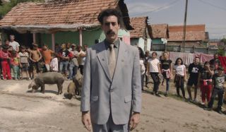 Borat Subsequent Moviefilm Borat stands in his village