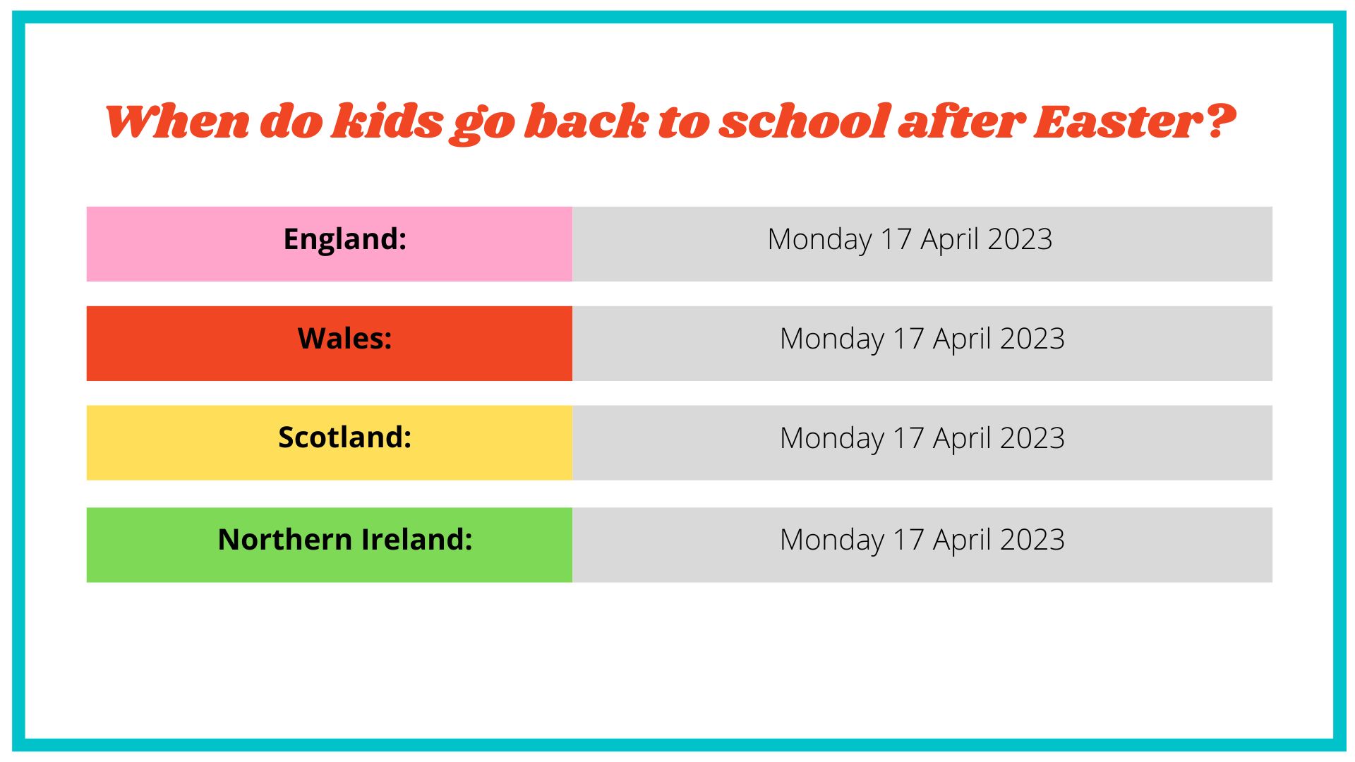 When do kids go back to school after Easter? GoodTo
