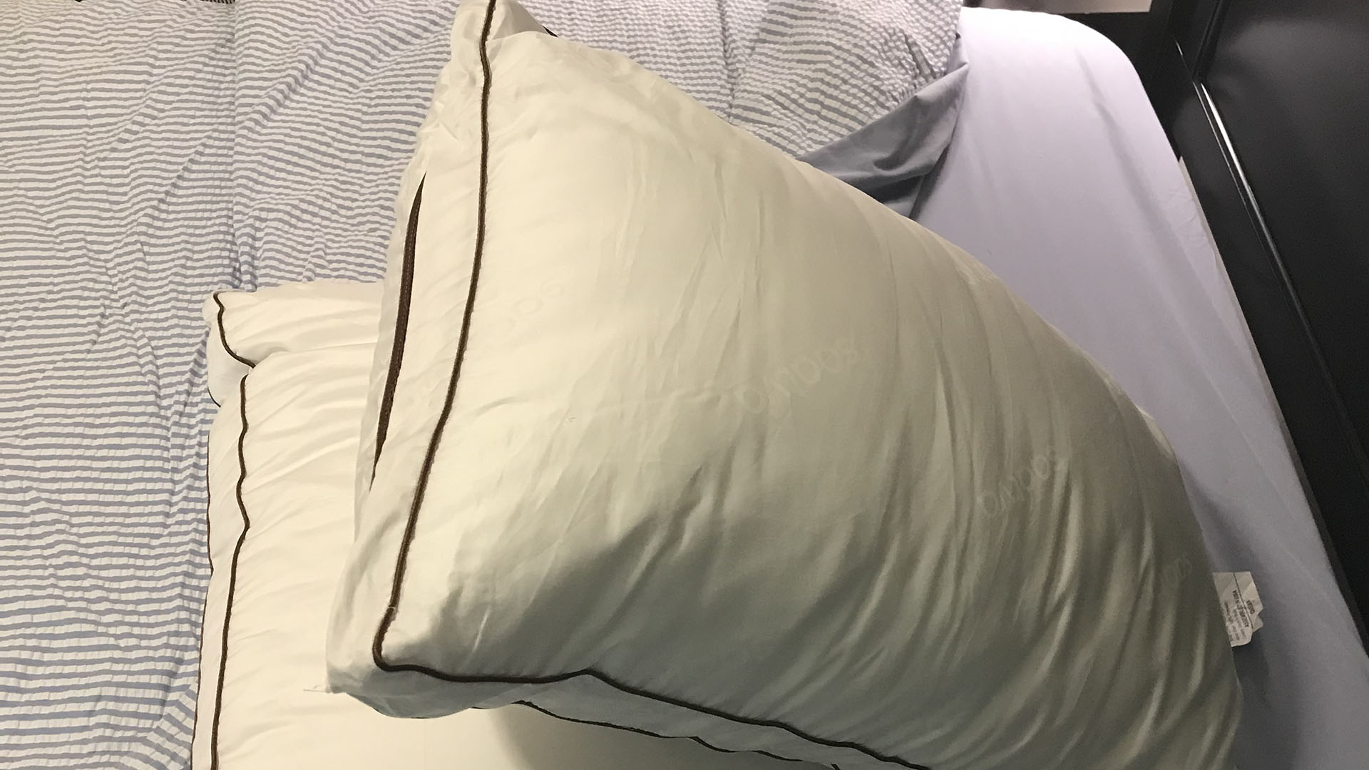 Saatva Latex pillow in reviewer's bedroom