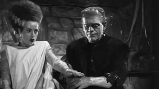 Frankenstein's Monster greets Bride in Bride of Frankenstein