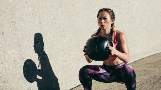 Medicine ball squat