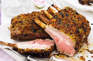 Easter roast lamb recipes: Feta and black olive crusted rack of lamb