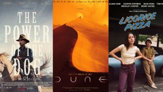 Belfast, Dune, and licorice Pizza posters