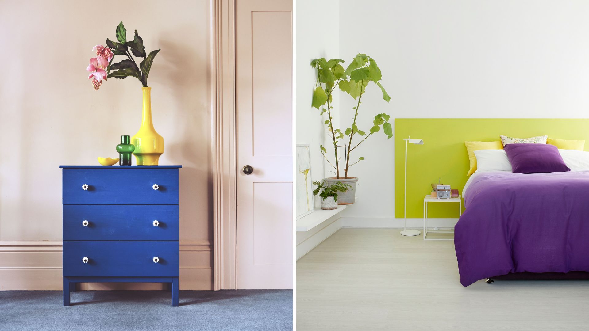 bright colored carpets in bedroom to show big bedroom trends 2023