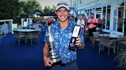 Collin Morikawa with the Gold Medal and Claret Jug for winning The Open Championship at Royal St George’s Golf Club in 2021. What is medal play in golf article