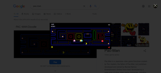 Pac-Man playable in Google Search.