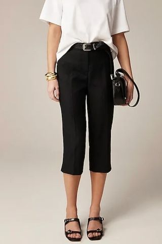 Kate Capri Pant in Stretch Linen Blend