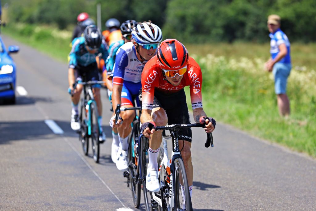 QUILLAN FRANCE JULY 10 lie Gesbert of France and Team Arka Samsic in the Breakaway during the 108th Tour de France 2021 Stage 14 a 1837km stage from Carcassonne to Quillan LeTour TDF2021 on July 10 2021 in Quillan France Photo by Tim de WaeleGetty Images