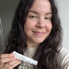 Mica Ricketts testing The Ordinary Lacto-PDRN 4% + B9 Eye Cream