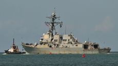 The warship USS Gravely departs Trinidad and Tobago for exercises near the Venezuelan coast.