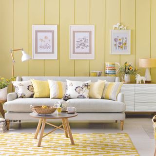 living room with sofa and rug