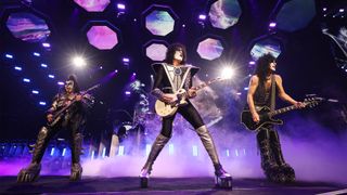 Kiss performing at their final show