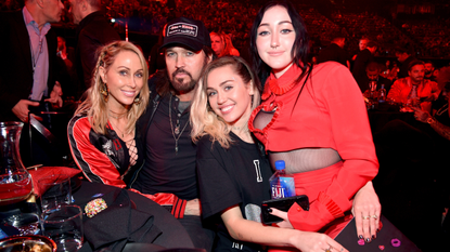 Tish Cyrus and singer-songwriters Billy Ray Cyrus, Miley Cyrus and Noah Cyrus attend the 2017 iHeartRadio Music Awards which broadcast live on Turner's TBS, TNT, and truTV at The Forum.