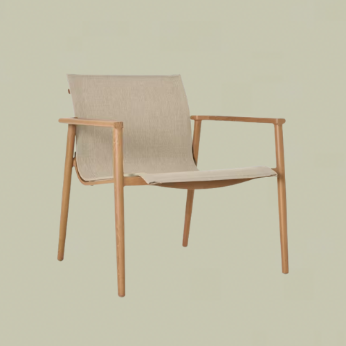A mid-century style canvas chair