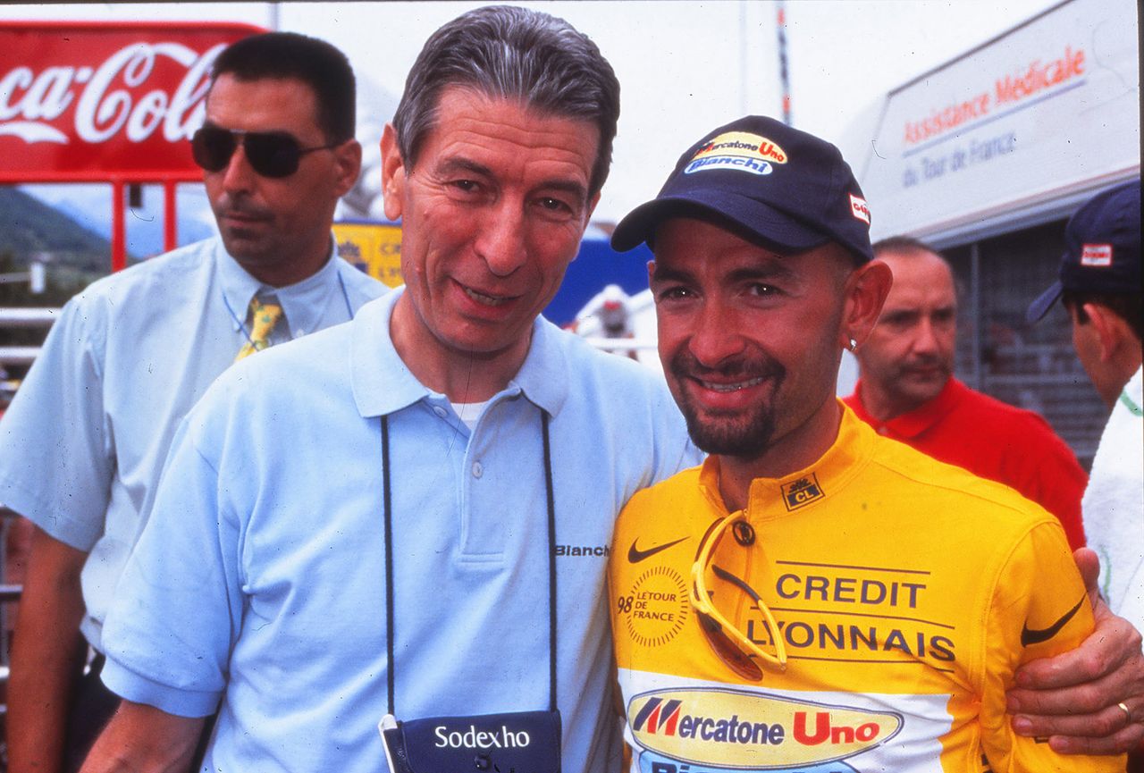 Felice Gimondi with Marco Pantani