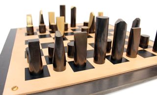 Chess set made with modern pieces