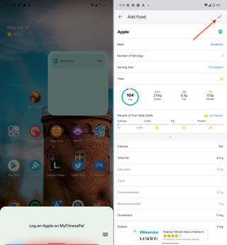 Log food with MyFitnessPal and Google Assistant