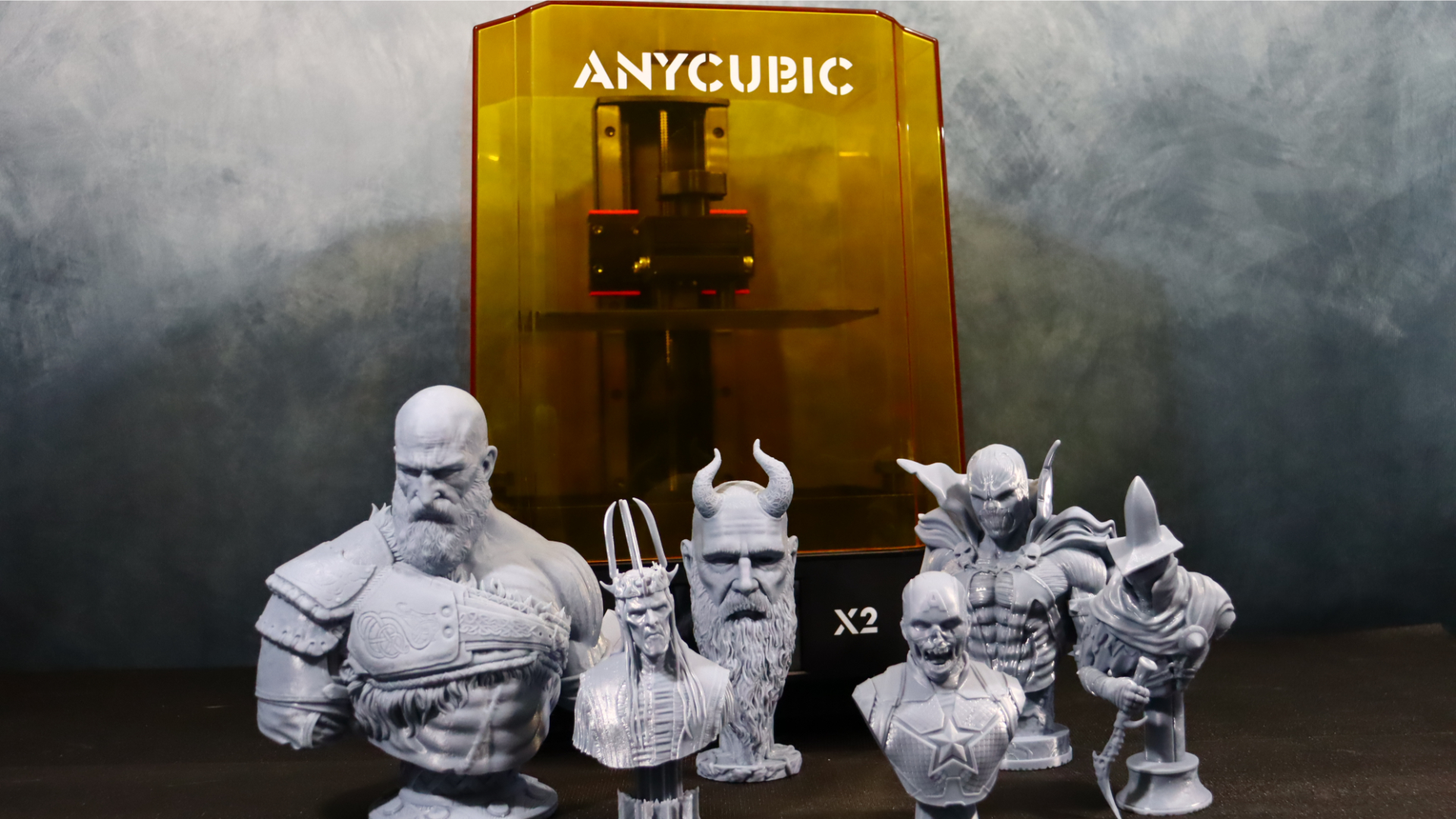 Anycubic Photon Mono X2 and all test prints.