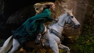 Morfydd Clark in The Lord of the Rings: The Rings of Power season 2 episode 1