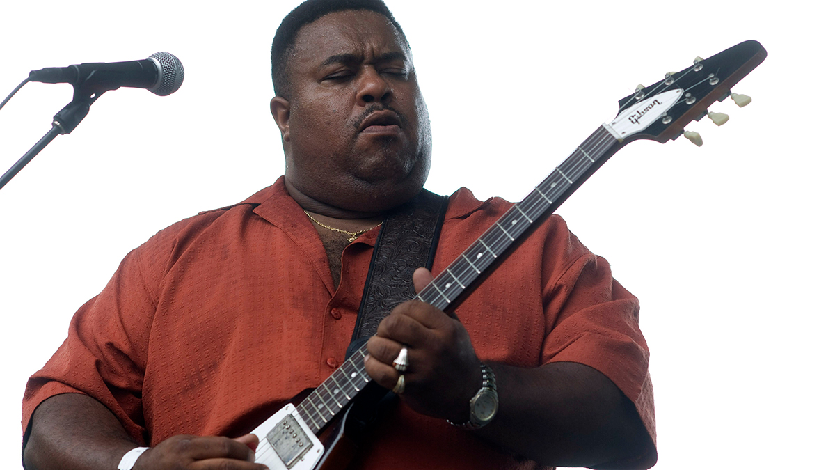 Larry McCray performs onstage at the Chicago Blues Festival in Chicago, Illinois on June 13, 2010