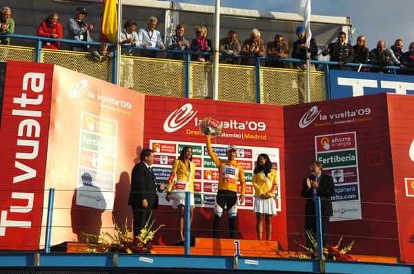 Fabian Cancellara (Saxo Bank) after his win in Assen, Netherlands.