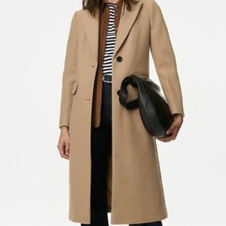 M&S Single Breasted Longline Tailored Coat