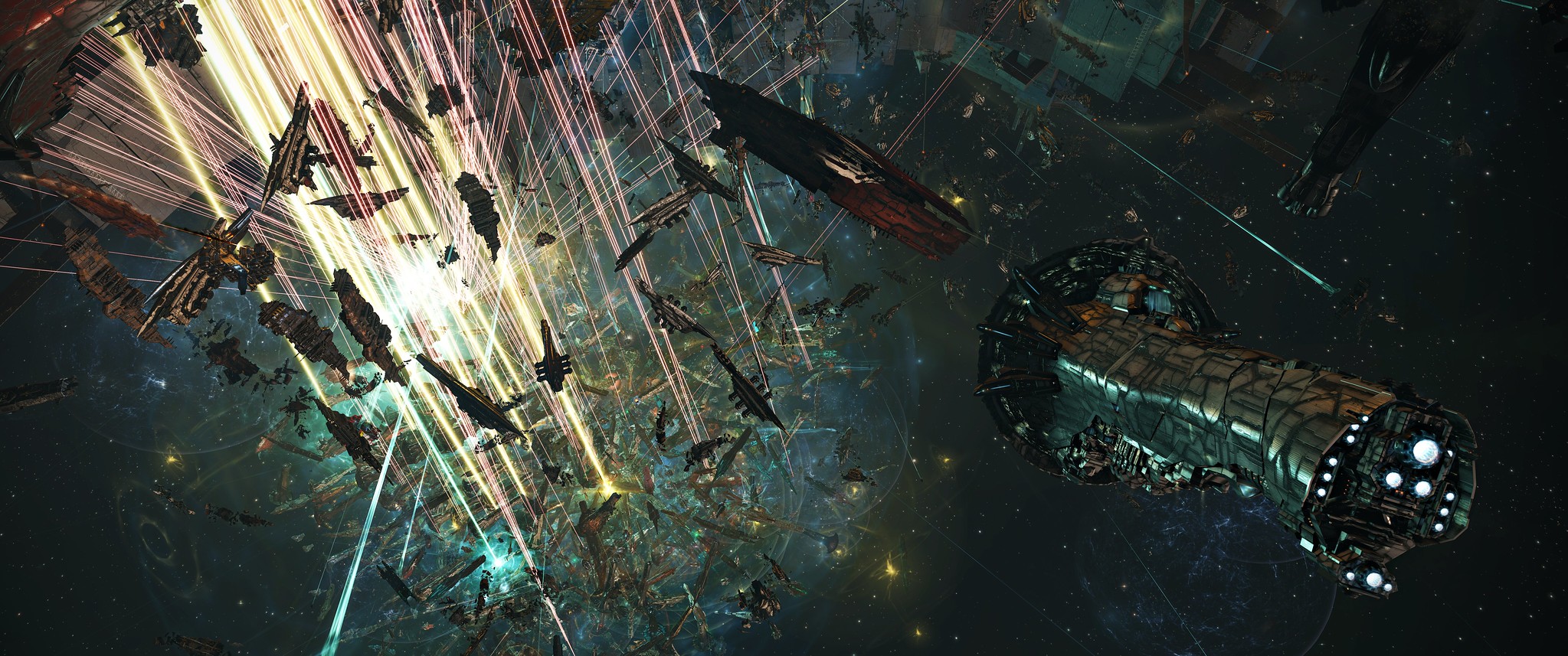 A huge battle in EVE Online.