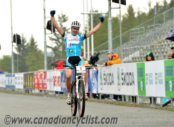 Raphael Gay (Creuse Oxygene) wins junior men's cross country in Nove Mesto