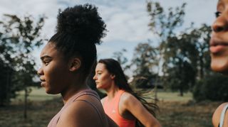 Safety when running: Three women on a run