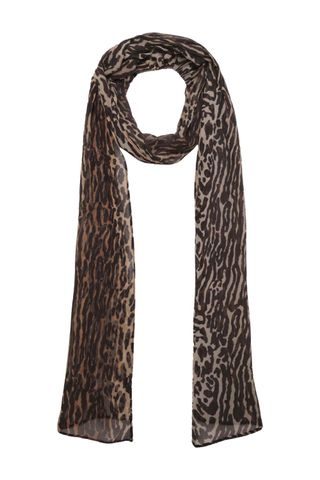 leopard print chiffon scarf
