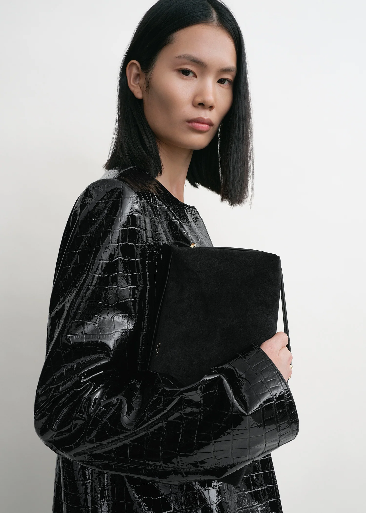 Toteme , Belted Suede Clutch