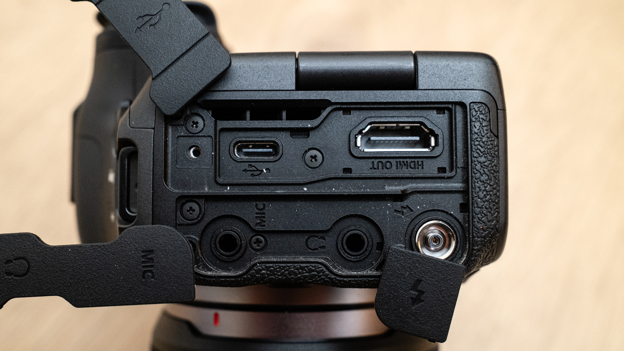 Canon EOS R5 Mark II ports