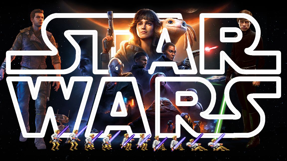 History of Star Wars PlayStation games; star wars logo and characters