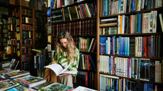 Woman browsing in a bookshop