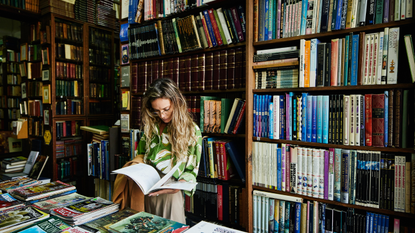 Woman browsing in a bookshop