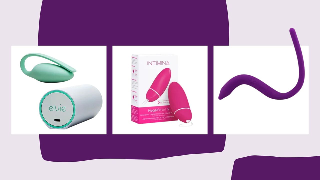 A selection of the best pelvic floor trainers with products from Elvie, Intimina, and Intimate Rose