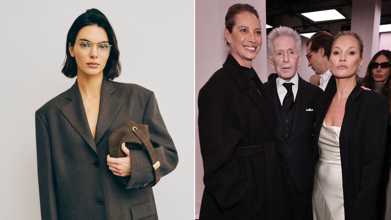 a split image of kendall jenner and kate moss